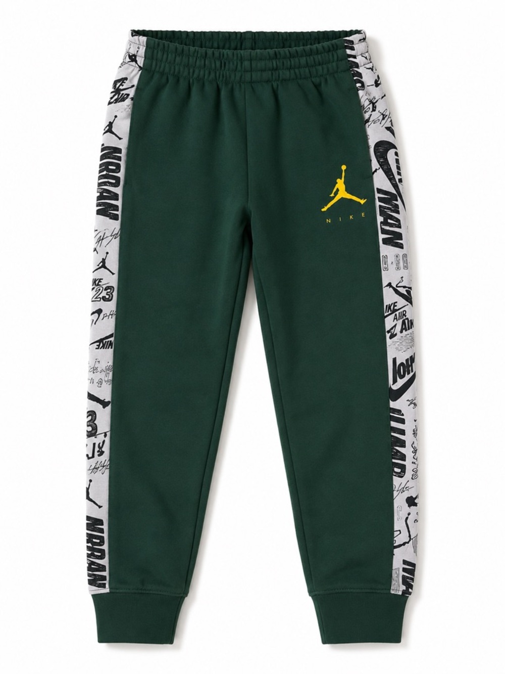 NWOT - Jordan Nike Boys Green Graphic Side Stripe Jogger Pants